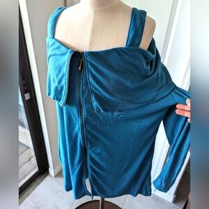 NWT Soft Surroundings Teal Zippered Tunic